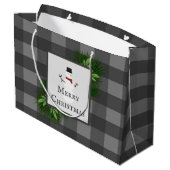 Snowman Gray Buffalo Play Gift Bag Groot Cadeauzakje (Achterkant Gekanteld)