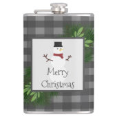 Snowman Gray Buffalo Pset Flask Heupfles (Voorkant)