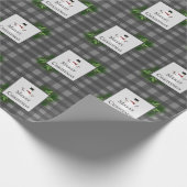 Snowman Gray Buffalo-speldenpapier Cadeaupapier (Hoek)