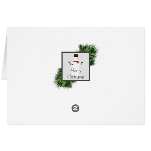 Snowman Gray Buffalo Wenskaart (Achterkant Horizontaal)