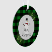 Snowman Green Buffalo Ornament (voorkant)