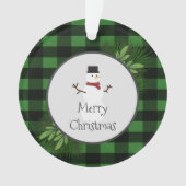Snowman Green Buffalo Ornament (voorkant)