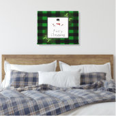Snowman Green Buffalo Play Canvas Afdrukken (Insitu (Slaapkamer))