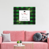 Snowman Green Buffalo Play Canvas Afdrukken (Insitu (Woonkamer))