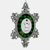 Snowman Green Buffalo Play Snowflake Ornament (Links)