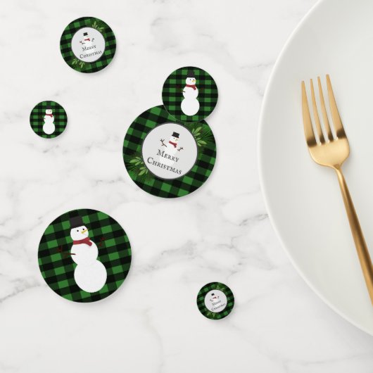 Snowman Green Buffalo Play Table Confetti (Groep)