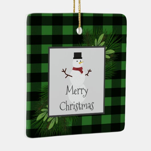 Snowman Green Buffalo Plays Ornament (Rechts)