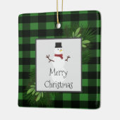 Snowman Green Buffalo Plays Ornament (Links)