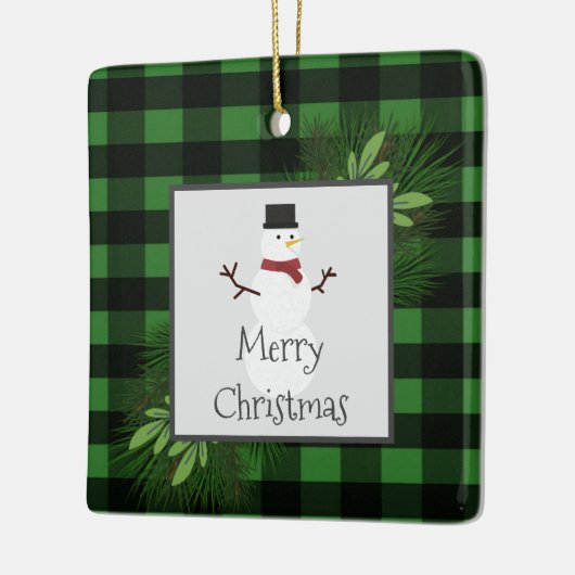 Snowman Green Buffalo Plays Ornament (Links)