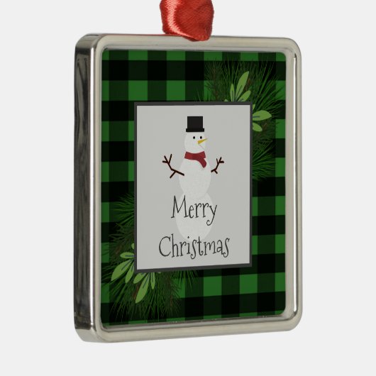 Snowman Green Buffalo Plays Ornament (Rechts)