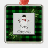 Snowman Green Buffalo Plays Ornament (Voorkant)