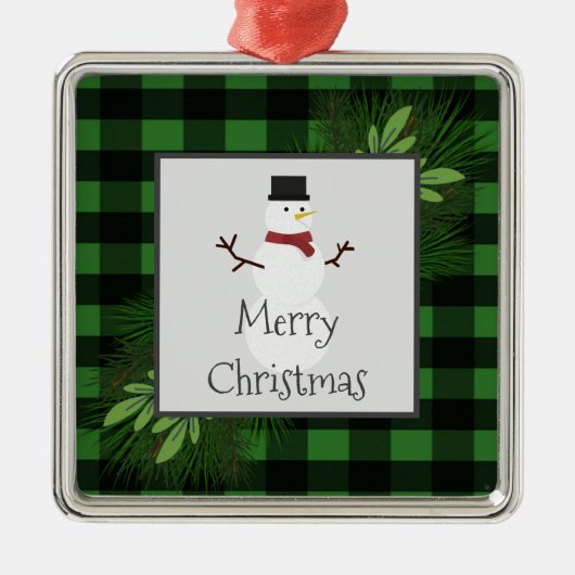 Snowman Green Buffalo Plays Ornament (Voorkant)