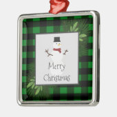 Snowman Green Buffalo Plays Ornament (Links)