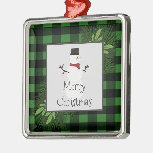 Snowman Green Buffalo Plays Ornament (Links)