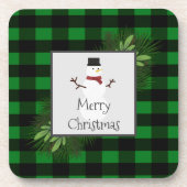 Snowman Green Buffalo Plays Plastic Onderzetter (Voorkant)