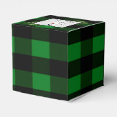 Snowman Green Buffalo Pset Favor Box Bedankdoosjes (Achterkant)