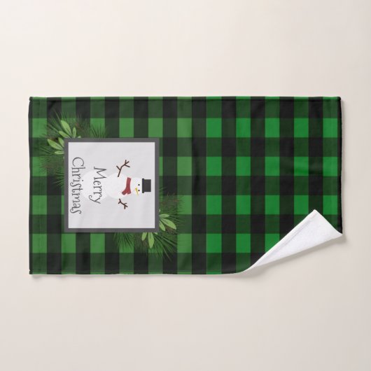 Snowman Green Buffalo Pset Towel set Bad Handdoek (Handdoek)