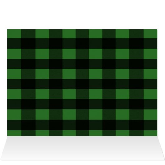 Snowman Green Buffalo Wenskaart (Binnen Horizontaal (Boven))