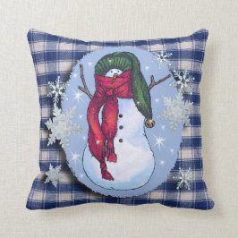 Snowman Green Pet Kussen