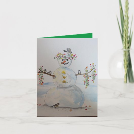 snowman greeting card kaart (Voorkant)