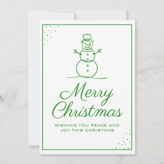 Snowman Greeting Christmas Card Kaart