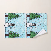 Snowman Greetings Bad Handdoek (Handdoek)