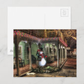 Snowman Greetings Briefkaart (Voorkant / Achterkant)