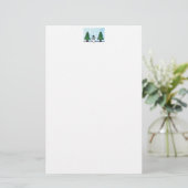 Snowman Greetings Briefpapier (Staand voorkant)