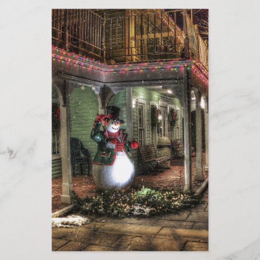 Snowman Greetings Briefpapier (Voorkant)