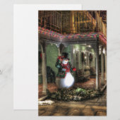 Snowman Greetings Briefpapier (Voorkant / Achterkant)
