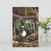Snowman Greetings Briefpapier (Staand voorkant)
