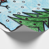 Snowman Greetings Cadeaupapier (Hoek)