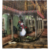 Snowman Greetings Douchegordijn (Voorkant)