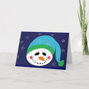 Snowman Greetings Feestdagen Kaart