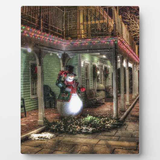 Snowman Greetings Fotoplaat (Voorkant)