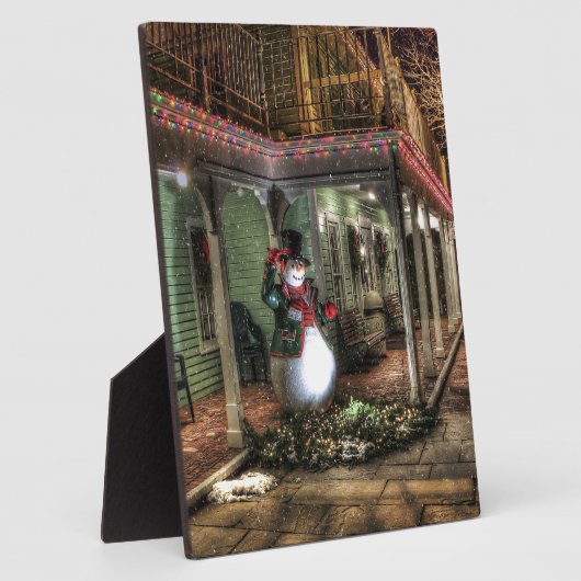 Snowman Greetings Fotoplaat (Zijkant)