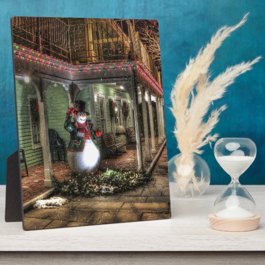 Snowman Greetings Fotoplaat (Zijkant)