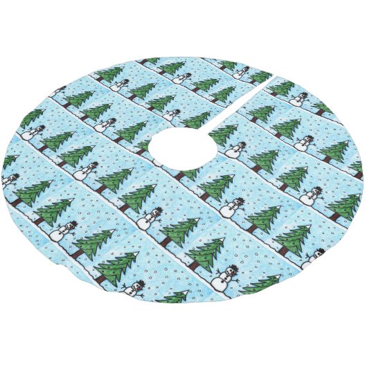 Snowman Greetings Kerstboom Rok (Gekanteld)