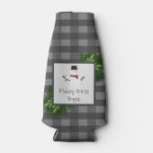 Snowman Grey Buffalo Pset Bottle Koelaar Flesjeskoeler (Voorkant)