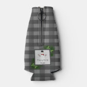 Snowman Grey Buffalo Pset Bottle Koelaar Flesjeskoeler (Achterkant)