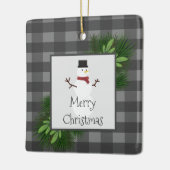 Snowman Grey Buffalo Pset Ceramic Ornament (Links)