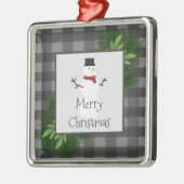 Snowman Grey Buffalo Pset Ceramic Ornament (Links)