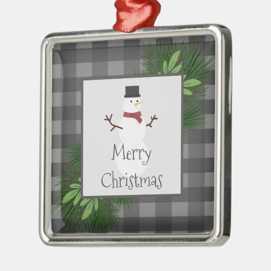 Snowman Grey Buffalo Pset Ceramic Ornament (Links)