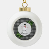 Snowman Grey Buffalo Pset Framed Ornament (Voorkant)