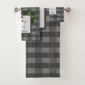 Snowman Grey Buffalo Pset Towel set Bad Handdoek (Insitu)