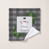 Snowman Grey Buffalo Pset Towel set Bad Handdoek (Wasdoekje)