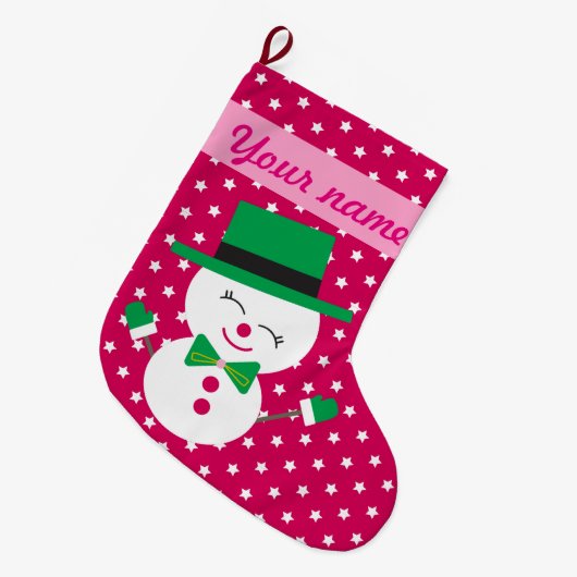 Snowman Grote Kerstsok (Voorkant (Hangend))