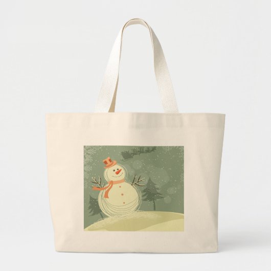 Snowman Grote Tote Bag (Voorkant)