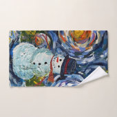 Snowman Hand Towel Handdoek (Handdoek)
