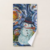 Snowman Hand Towel Handdoek (Handdoek)